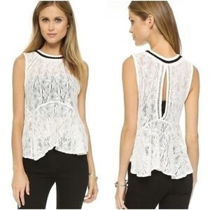 Free People Ivory Maisie Lace All Star Tank